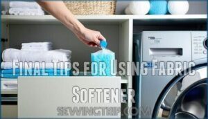 final tips for using fabric softener