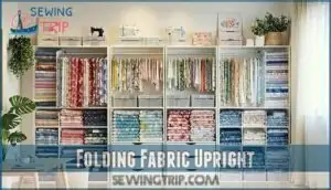 folding fabric upright