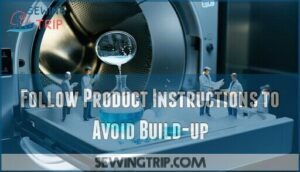 follow product instructions to avoid build-up