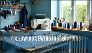 following sewing instructions