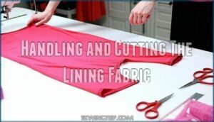 handling and cutting the lining fabric