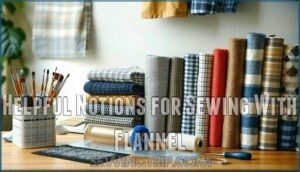 helpful notions for sewing with flannel