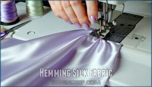hemming silk fabric