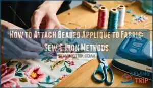 how to attach beaded applique to fabric