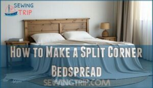 how to make a split corner bedspread
