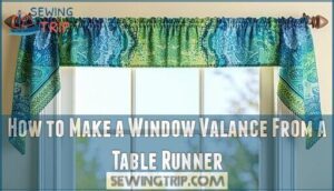 how to make a window valance from a table runner
