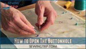 how to open the buttonhole