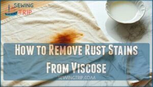 how to remove rust stains from viscose