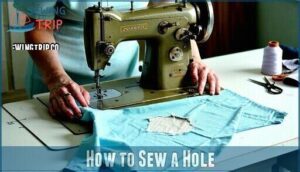 how to sew a hole