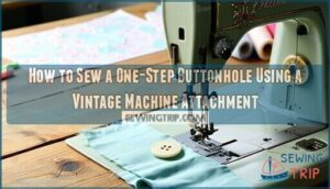 how to sew a one-step buttonhole using a vintage machine attachment