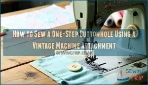 how to sew a one-step buttonhole using a vintage machine attachment