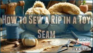 how to sew a rip in a toy seam