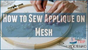how to sew applique on mesh