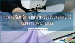 how to sew chiffon without puckering