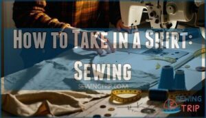 how to take in a shirt: sewing