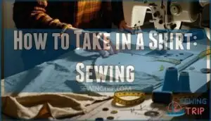 how to take in a shirt: sewing