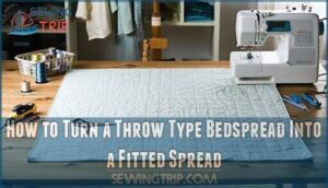 how to turn a throw type bedspread into a fitted spread