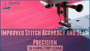improved stitch accuracy and seam precision