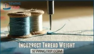 incorrect thread weight