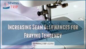 increasing seam allowances for fraying tendency