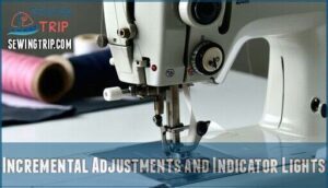 incremental adjustments and indicator lights