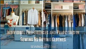 individual preferences and priorities in sewing vs buying clothes