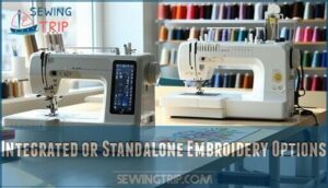 integrated or standalone embroidery options