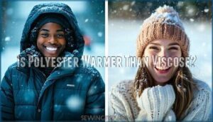 is polyester warmer than viscose
