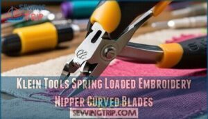 klein tools spring loaded embroidery nipper curved blades