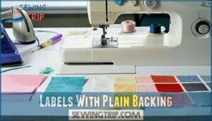 labels with plain backing