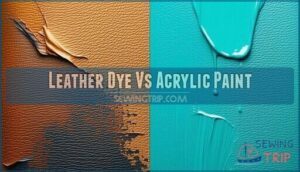 leather dye vs acrylic paint