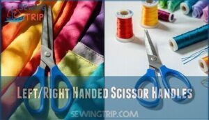 left/right handed scissor handles