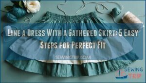 line a dress with a gathered skirt