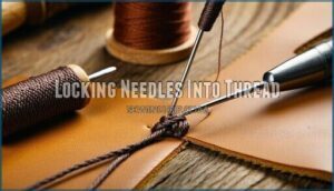 locking needles into thread