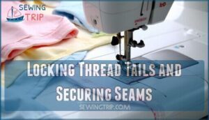locking thread tails and securing seams