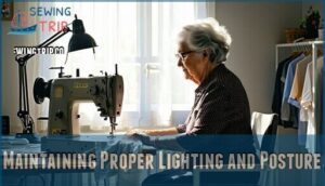 maintaining proper lighting and posture