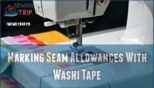 marking seam allowances with washi tape