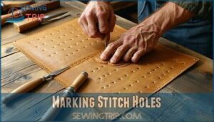 marking stitch holes