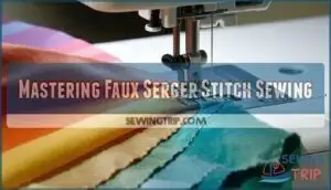 mastering faux serger stitch sewing
