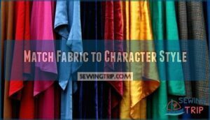 match fabric to character style
