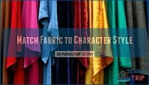 match fabric to character style