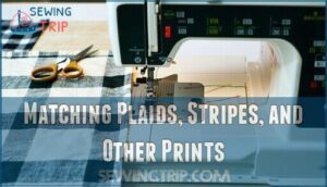 matching plaids, stripes, and other prints