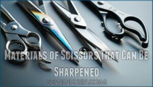 materials of scissors that can be sharpened