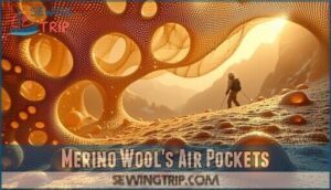 merino wool's air pockets