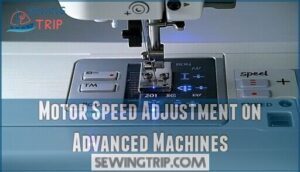 motor speed adjustment on advanced machines