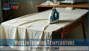 muslin ironing temperature