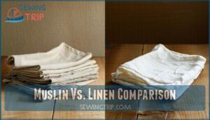 muslin vs. linen comparison