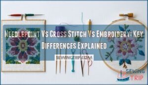 needlepoint vs cross stitch vs embroidery