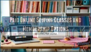 paid online sewing classes and membership options