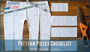 pattern pieces checklist